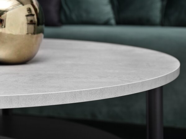 Măsuță de cafea Randolf Xl (beton + negru). Promo -12%. 1111527