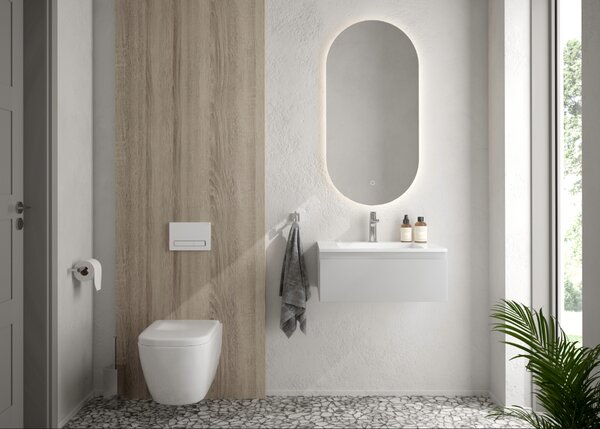 Oltens Stila lavoar 60x45 cm dreptunghiular mobilier alb luciu 40200000