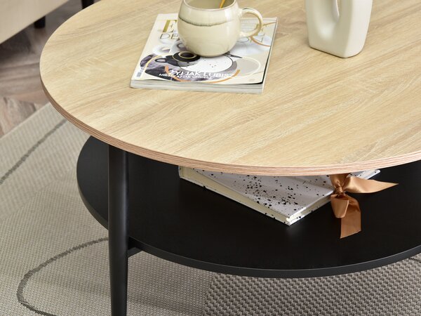 Măsuță de cafea Randolf Xl (sonoma + negru). Promo -12%. 1111705