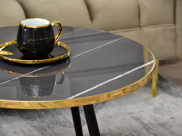 Măsuță de cafea Zoya Xl (grafit + negru). Promo -11%. 1111717