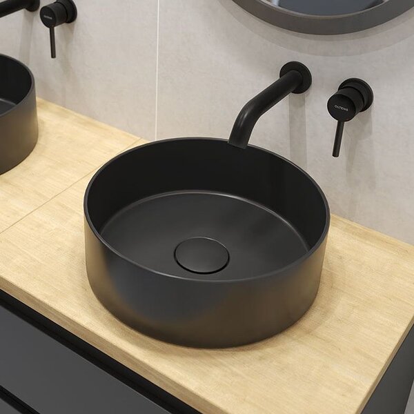 Oltens Lagde lavoar 35.5x35.5 cm rotund de blat negru mat 40304300