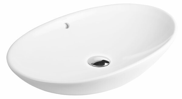 Oltens Sogne lavoar 63x42 cm ovale de blat alb luciu 40310000