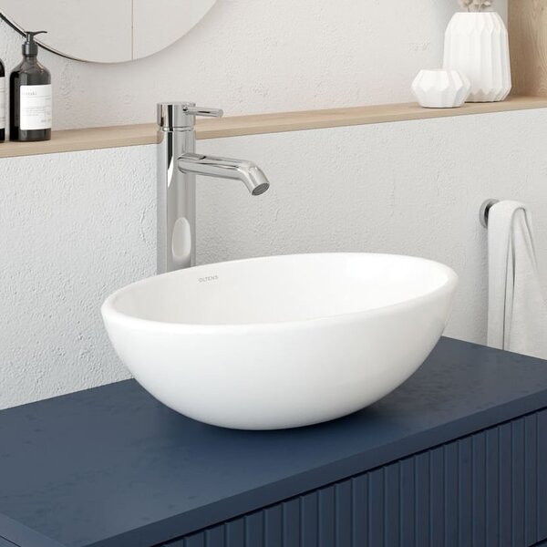 Oltens Etne lavoar 40x33 cm ovale de blat alb luciu 40813000
