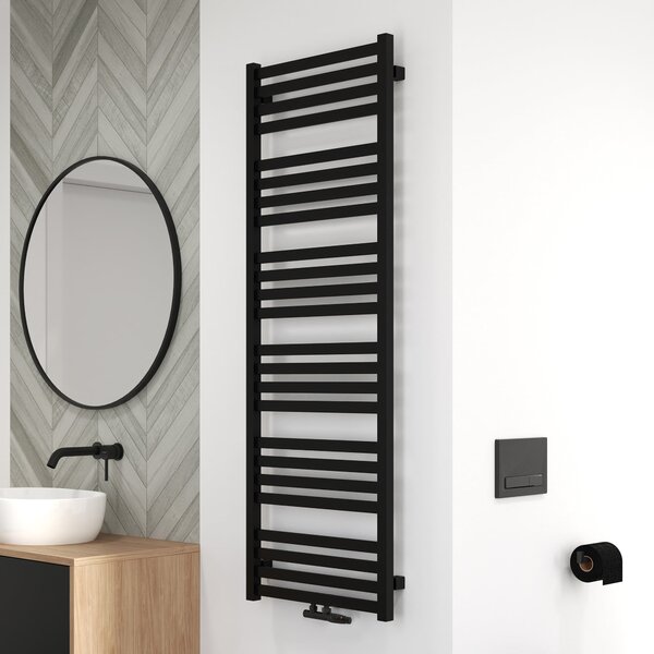 Oltens Vanlig calorifer de baie scară 146x50 cm negru mat 55009300