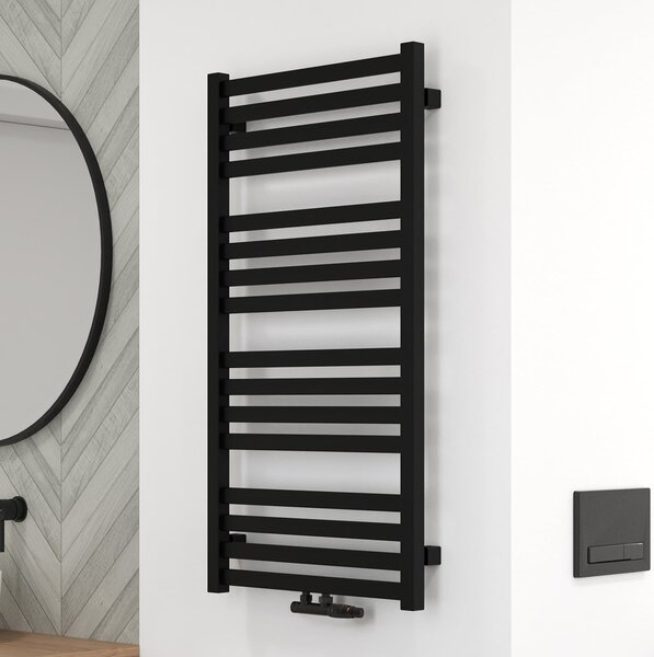 Oltens Vanlig calorifer de baie scară 96x50 cm negru mat 55007300
