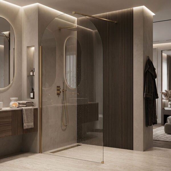 Rea Heaven, Paravan de duș walk-in, 120 cm, auriu mat, REA-K6682