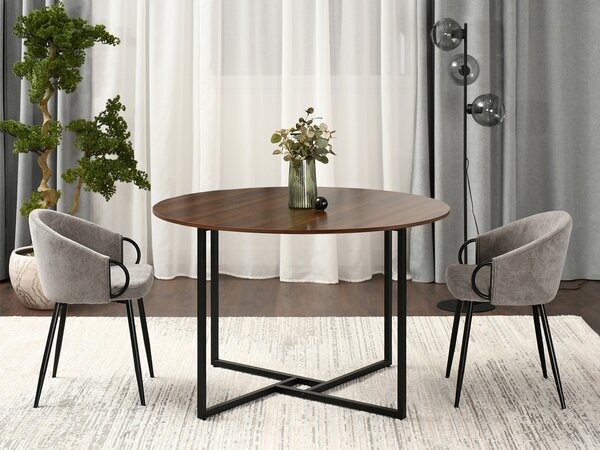Masă de sufragerie Bird (nuc + negru). Promo -15%. 1111741