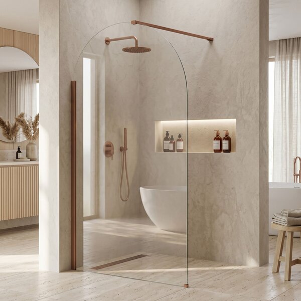 Rea Heaven, Paravan de duș walk-in, 120 cm, cupru mat, REA-K6689
