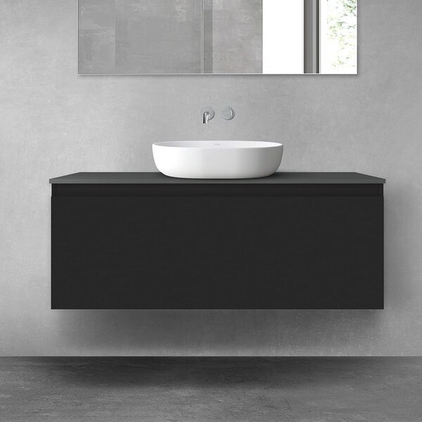 Oltens Vernal dulap 120x45.6x47 cm sub chiuveta pe perete negru 60016300