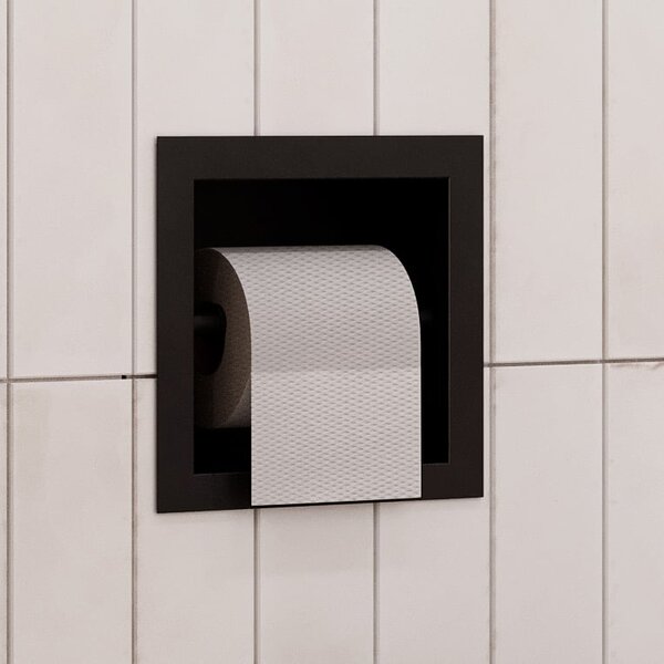 Oltens Grotta suport pentru hârtie igienică negru mat 81112300