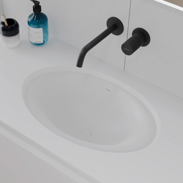 Oltens Gapa lavoar 61x41 cm ovale sub blat alb luciu 40605000
