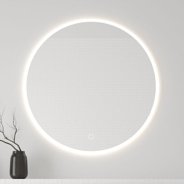 Oltens Nordlis oglindă 60x60 cm rotund cu iluminare cu covoraș de încălzire 64100000