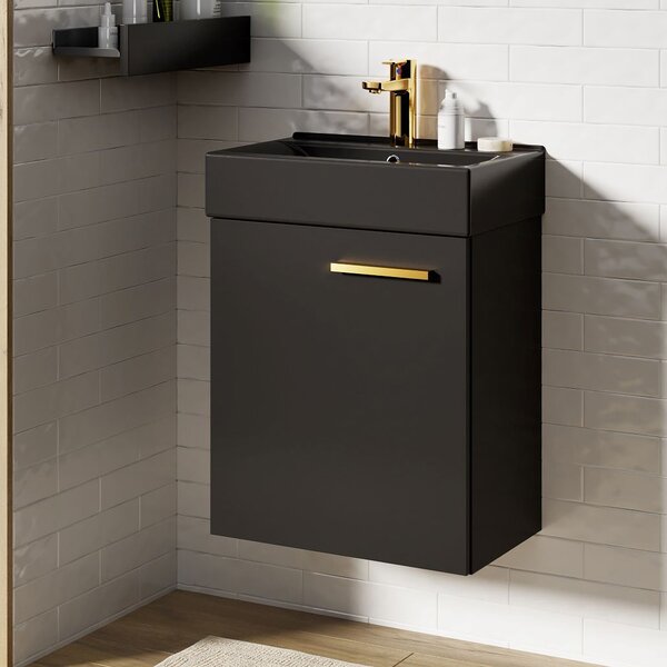 Elita Tiny lavoar cu dulap 45 cm negru RE020450157160