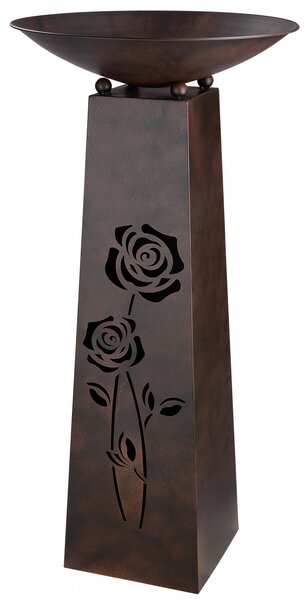 Suport flori Roses, metal, maro, 102x50 cm
