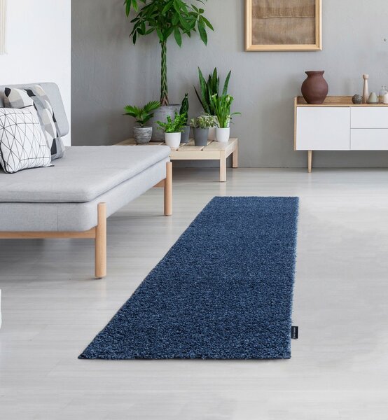 Traversa Shaggy Soft Bruno Banani albastru inchis 80/250 cm