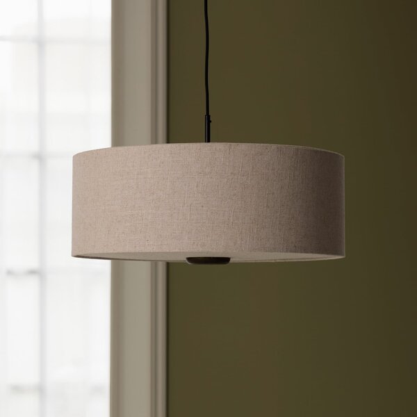 Lustră Pendul Globen Lighting, Bosco 55, reglabil, Bej, Camera de zi, Țesătură / Textil, Scandinavă