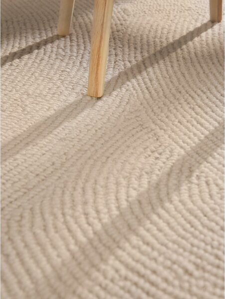 Covor în culoare naturală deschisă țesut manual din lână 160x230 cm Calmio – Hanse Home