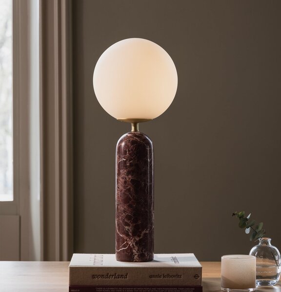 Globen Lighting Lampa de masă Torrano, roșie, înălțime 53 cm, marmură, Roșu, Camera de zi / sufragerie, Marmură, Scandinavă