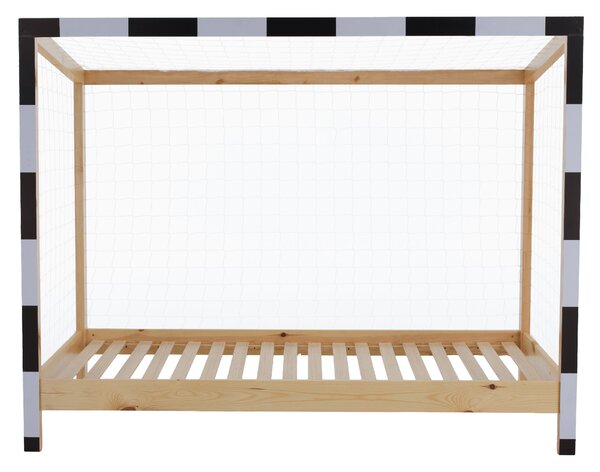 Pat pentru copii 90 cm Facilmente (natural + alb + negru) (cu somieră). 1116345