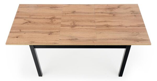 Masă de sufragerie extensibilă 124-168 cm Guliv (negru + stejar wotan) (pentru 4 6 persoane). 1048905