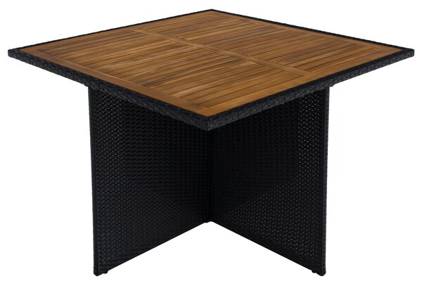 Set mobilier ratan de grădină Milford (negru + crem + natural). 1119461