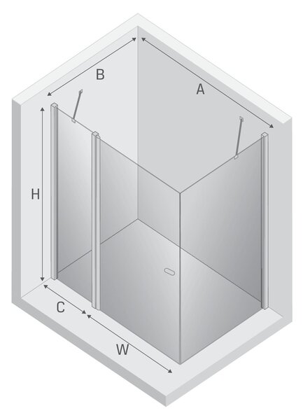 New Trendy New Soleo Light Gold cabină de duș 90x90 cm pătrat auriu luciu/sticlă transparentă K-1853