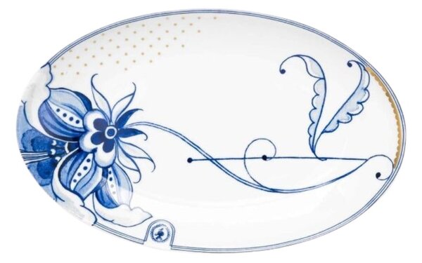 Farfurie din porțelan, ovală, Pip Studio, 16 cm, colecția Pip & The Blue Bird