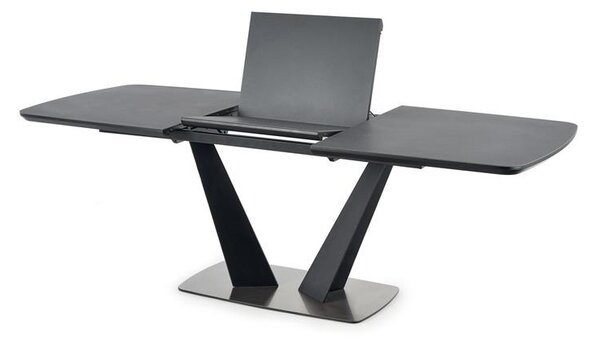 Masă de sufragerie extensibilă 160-220 cm Fredda (negru + gri) (pentru 6 8 persoane). 1048853
