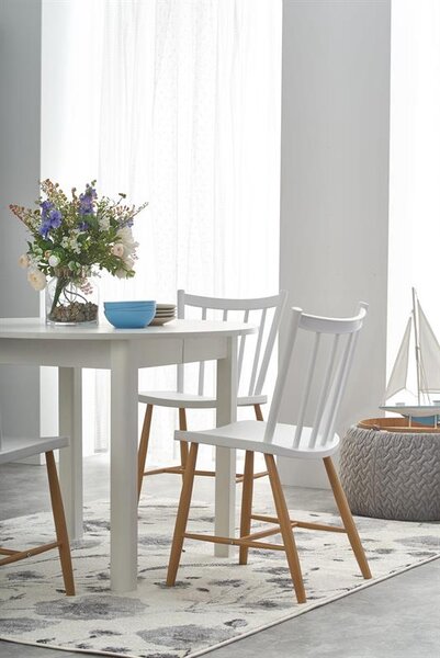 Masă de sufragerie extensibilă 102-142 cm Ralllon (alb) (pentru 4 6 persoane). 1048880