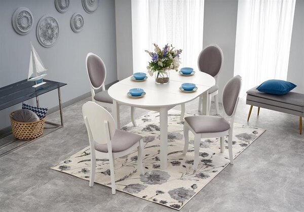 Masă de sufragerie extensibilă 102-142 cm Ralllon (alb) (pentru 4 6 persoane). 1048880