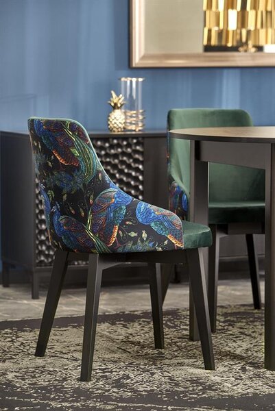 Masă de sufragerie extensibilă 102-142 cm Ralllon (negru) (pentru 4 6 persoane). 1049299