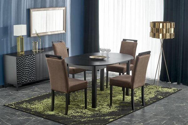 Masă de sufragerie extensibilă 102-142 cm Ralllon (negru) (pentru 4 6 persoane). 1049299