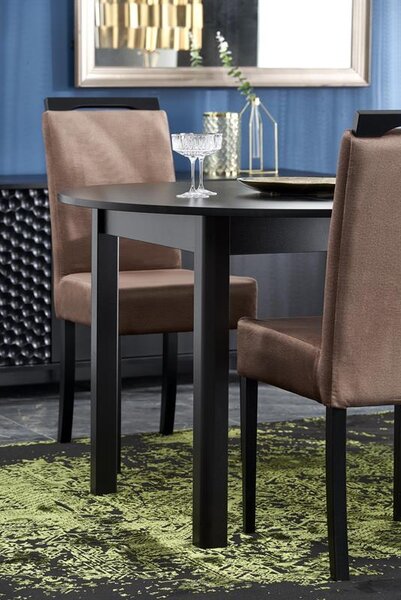 Masă de sufragerie extensibilă 102-142 cm Ralllon (negru) (pentru 4 6 persoane). 1049299