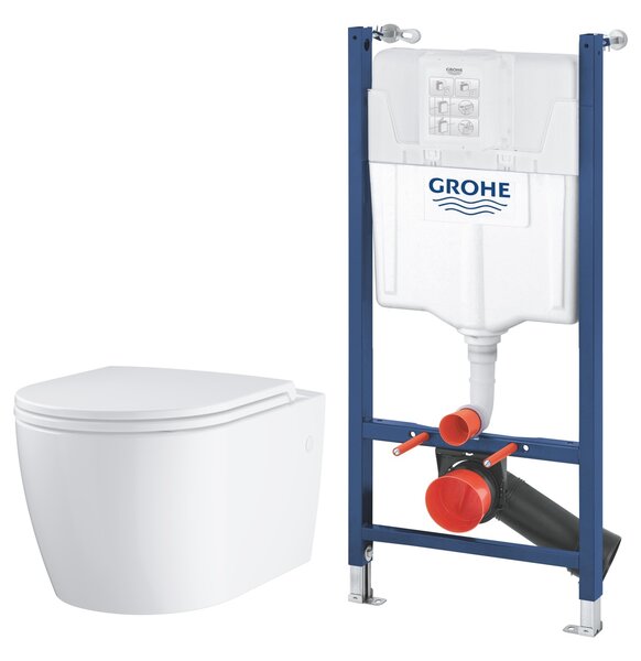 Set vas WC cu capac soft-close Grohe Start 103848SH00, cadru încastrat Grohe Solido 38971000