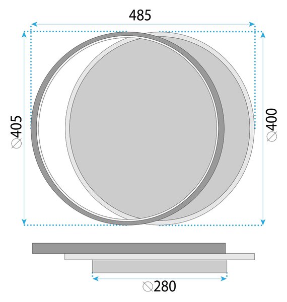 Lampă de tavan LED LHJ076-C NEAGRĂ 40 CM