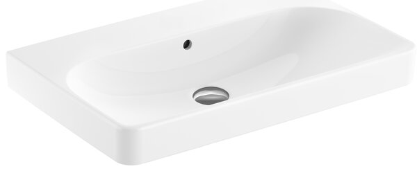 Geberit Smyle Square lavoar 74.5x48 cm dreptunghiular clasică-mobilier-de blat alb luciu 500.249.00.2