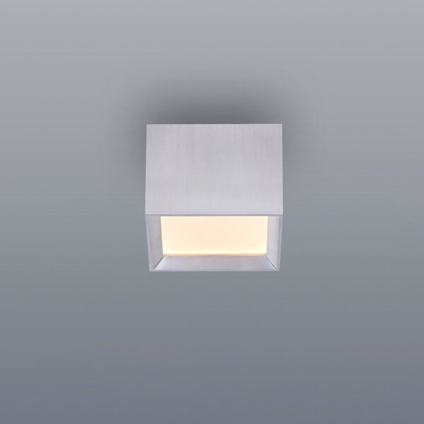 PURE Plafonieră LED Manhatten, culoare piatră, cu 1 bec, CCT, reglabil, Gri, Hol, Aluminiu, Modern