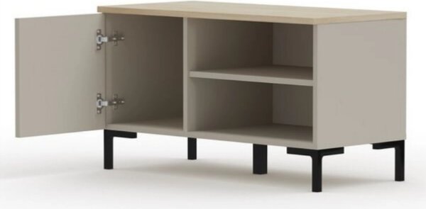 Pantofar de hol DOMINICA, grej/stejar, PAL laminat, 85x41x49 cm