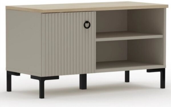Pantofar de hol DOMINICA, grej/stejar, PAL laminat, 85x41x49 cm