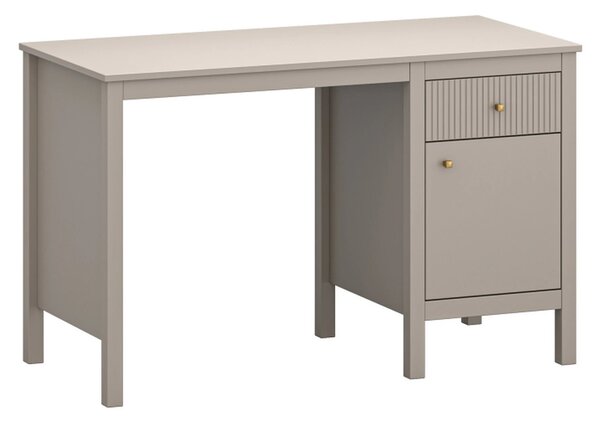 Birou cu picioare KLEO, taupe, PAL laminat, 120x56x75 cm