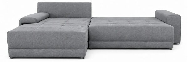 Coltar de living extensibil ADRIA, universal, stofa catifelata gri - M