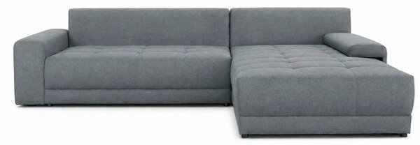 Coltar de living extensibil ADRIA, universal, stofa catifelata gri - M