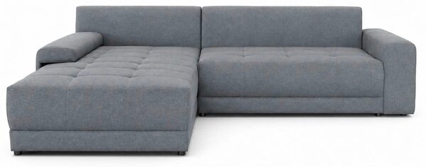 Coltar de living extensibil ADRIA, universal, stofa catifelata gri - M