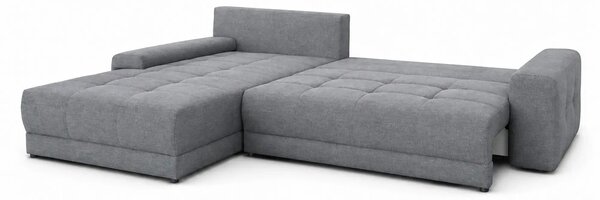 Coltar de living extensibil ADRIA, universal, stofa catifelata gri - M