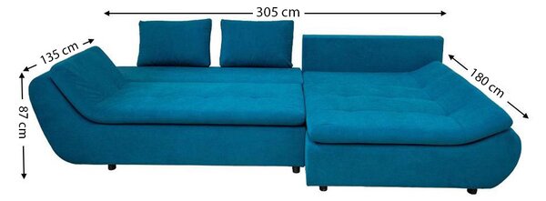 Colțar Extensibil Relax Turcoaz - Vega 25 Dreapta