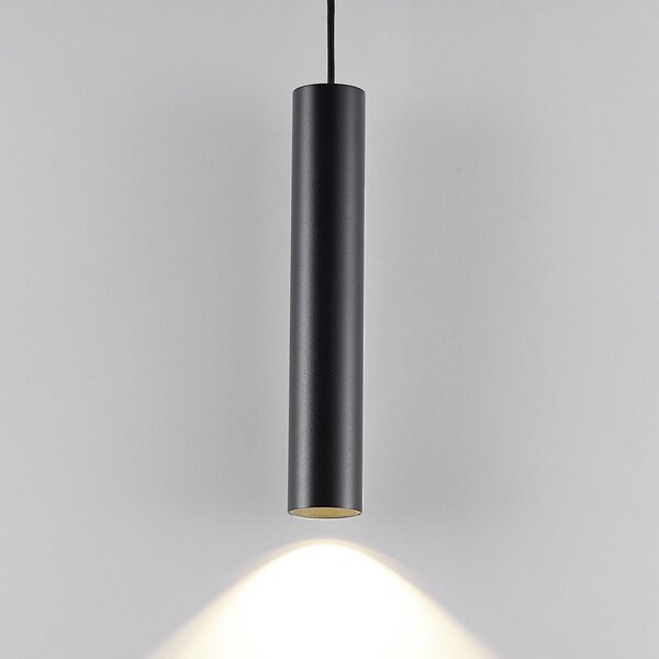 Deko-Light Lampă suspendată CAN, negru, înălțime 35 cm, Ø 6 metal, GU10, reglabil, Negru, Camera de zi / sufragerie, Aluminiu