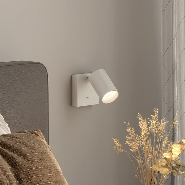Deko-Light Spot de perete CAN TILT, alb, 10 x cm, metal, comutator GU10, Alb, Camera de zi / sufragerie, Aluminiu