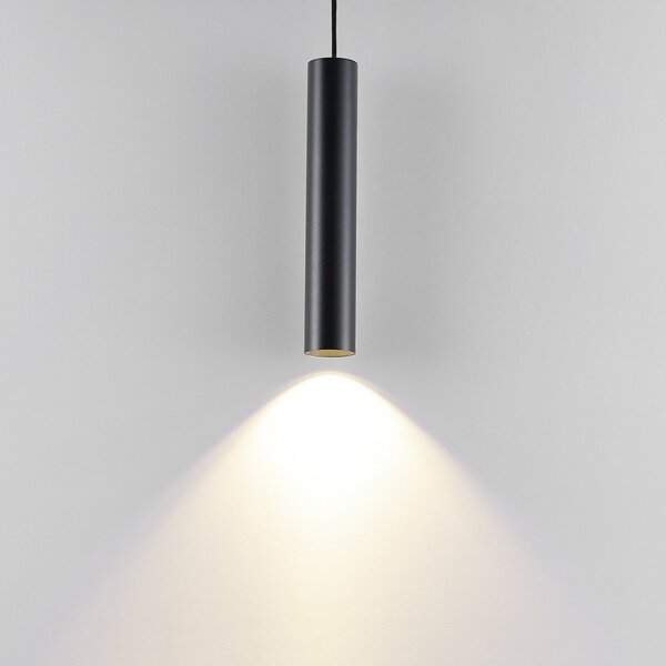 Deko-Light Lampă suspendată CAN, negru, înălțime 35 cm, Ø 6 metal, GU10, reglabil, Negru, Camera de zi / sufragerie, Aluminiu