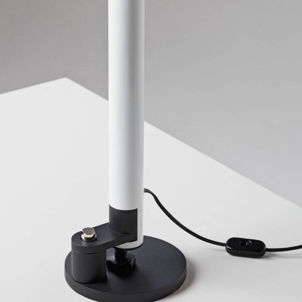 Stilnovo Lampa de masă Periscopio, albă, înălțime 68 cm, metal, Alb, Camera de zi / sufragerie, Metal, Design