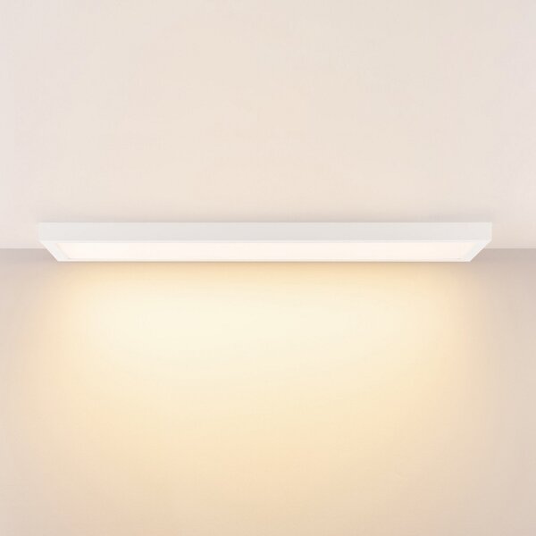 Deko-Light Panou LED PRO OFFICE SANO, 123 x 33 cm, dimabil, metal alb CCT, reglabil, Alb, Studiu / Birou, Aluminiu